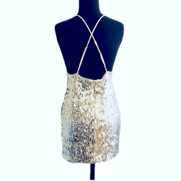 Forever 21 Silver and Rose Gold Sequin Dress - Picture 4 of 16